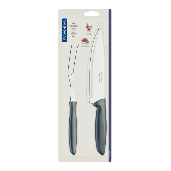 Набір ножів Tramontina Plenus grey, 2 предмети (6740834)