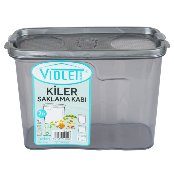 Контейнер для сипучих Violet House 0552 Transparent Black 2 л (6859636)