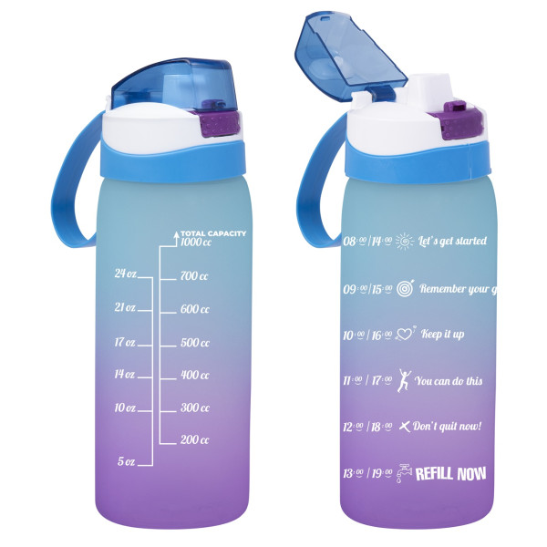 Пляшка для води Herevin PC-Double Coloured Blue 1 л (161646-160) (7135966)