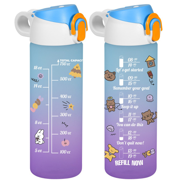 Пляшка для води Herevin PC-Double Coloured 2025 0.75 л (161686-175) (7140002)