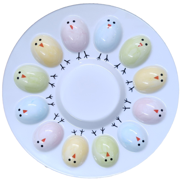 Блюдо для яєць LED Easter Chicken, 12 секцій, 26.5см (7199645)