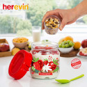 Банку з ложкою і контейнером Herevin Fruit-Yoghurt, 425 мл (6651282)
