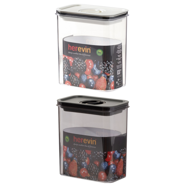 Контейнер HEREVIN Canister-Vacuum Lid-White-Black 1.8 л (161184-000) (7077944)