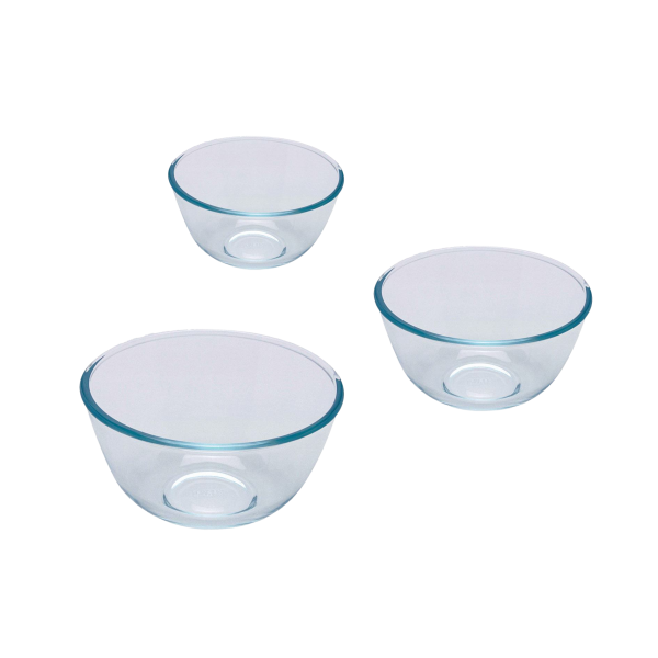 Набір мисок Pyrex, 3 шт (0.7 л, 1.1 л, 2.3 л) (7092364)