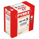 Набір мисок Pyrex, 3 шт (0.7 л, 1.1 л, 2.3 л) (7092364)