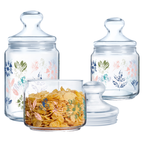 Набір банок Luminarc Club Flerish, 3х0.5, 0.75, 1 л (7093990)