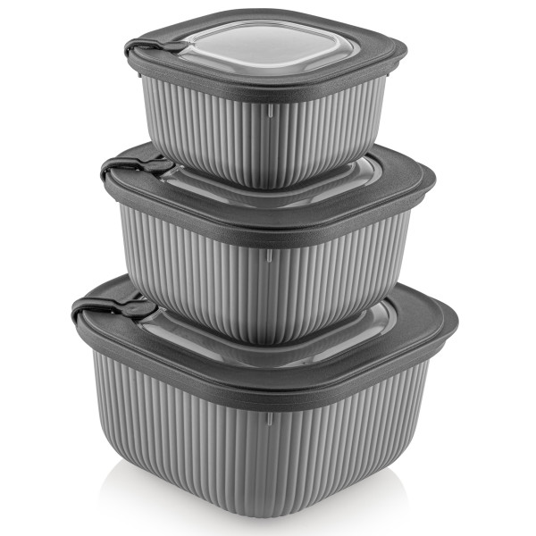 Набір контейнерів Idea Home 00685 Line Box Gray 0.6/1.1/1.8 (00685 Gray) (7180066)